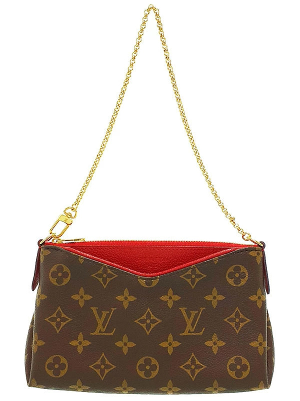 Louis Vuitton Monogram Pallas Clutch Chain Handbag